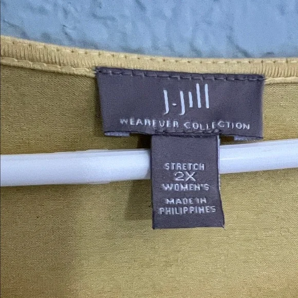 J. Jill Long Sleeve Yellow and Brown Dress - Picture 2 of 3